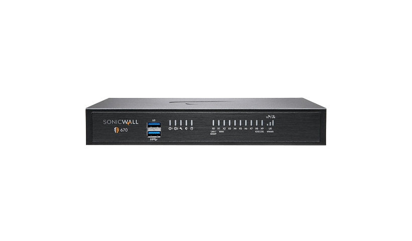 SonicWall TZ670 02-SSC-2837 Firewall, 10GbE Ports, SFP+, Gen 7