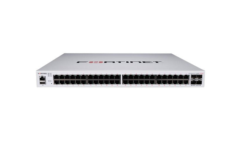 Fortinet FortiSwitch 448E FS-448E 48-Port Gigabit Switch, 4x 10G SFP+