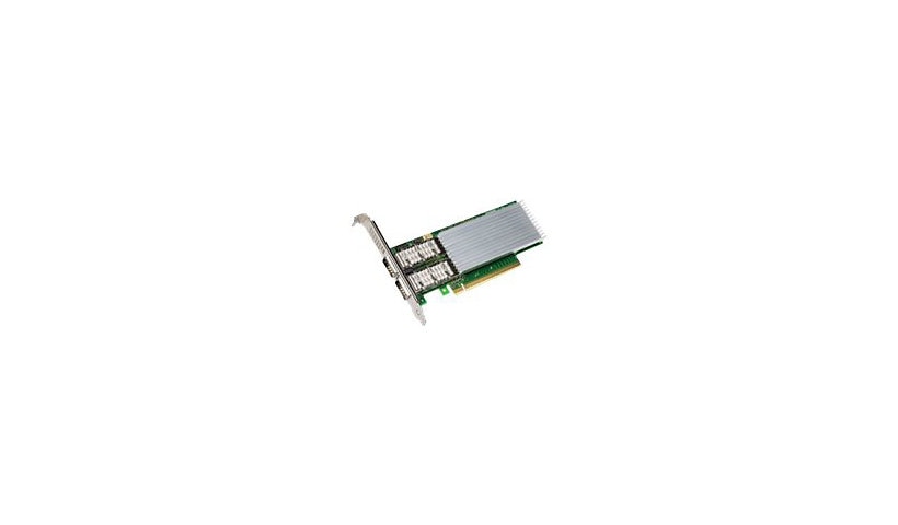 Intel E810-CQDA2 Dual Port 100GbE QSFP28 PCIe 4.0 x16 Adapter, Low Profile