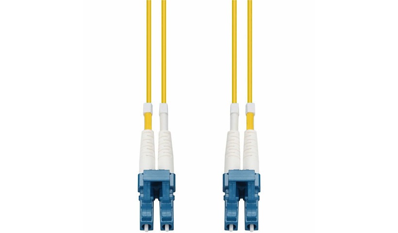 Proline PRO-LC-LC-3M9SMF-TAA 3m (9.8ft) LC to LC OS2 Single Mode Duplex Fiber Patch Cable, 9/125, OFNR Riser, TAA, Yellow