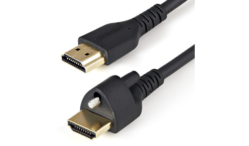 StarTech.com HDMM2MLS HDMI 2.0 Cable with Locking Screw 6 ft Lifetime Warranty