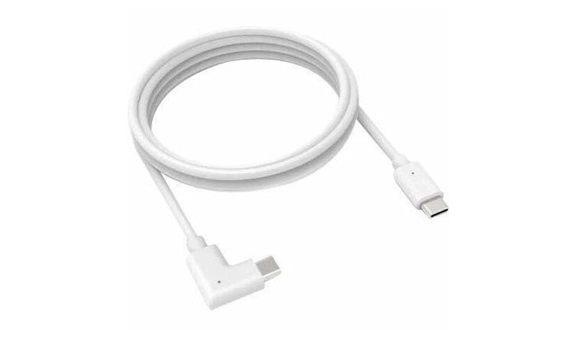 Compulocks 90-Degree USB-C Charge & Data Cable, Right Angle, White, 6 ft