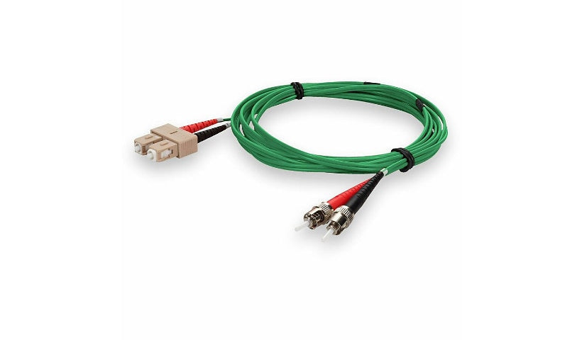 Proline PRO-ST-SC-3M6MMF-GN-TAA 3m (9.8ft) ST to SC OM1 Multimode Duplex Fiber Patch Cable, 62.5/125, OFNR Riser, TAA, Green