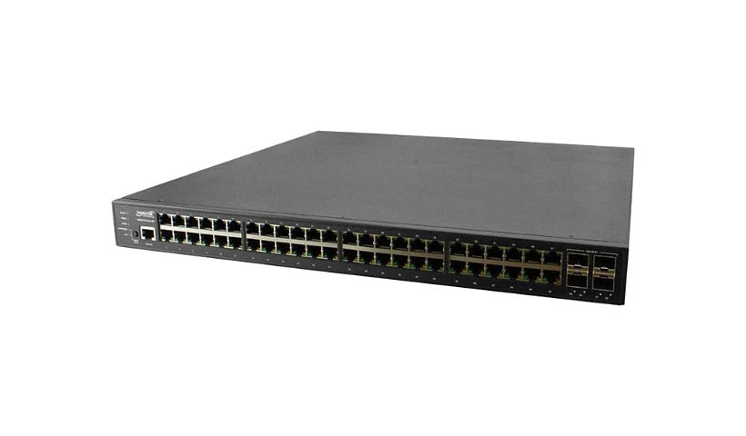 Lantronix SM48TAT4XA-RP-NA 48-Port Gigabit PoE+ Switch, SFP+, 1640W, TAA