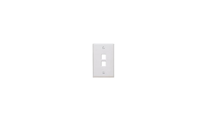 Leviton 41080-2GP QuickPort Single-Gang 2-Port Wall Plate Gray 1 Year