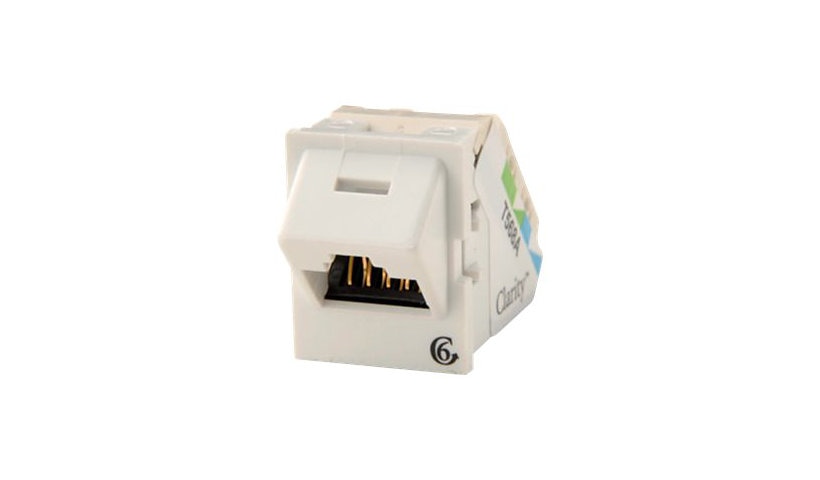 Legrand TJ645-88 Ortronics Clarity 6 Angled TracJack Module Cloud White