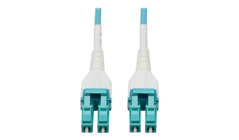 Tripp Lite (Eaton) N821-100M-AQ-AR 100m (328.1ft) LC to LC 100G OM4 Multimode Duplex Armored Fiber Cable, 50/125, LSZH, Aqua