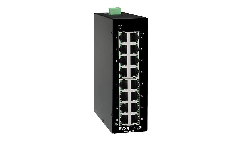Tripp Lite NGI-U16 16-Port Gigabit Industrial Unmanaged Switch, DIN Rail
