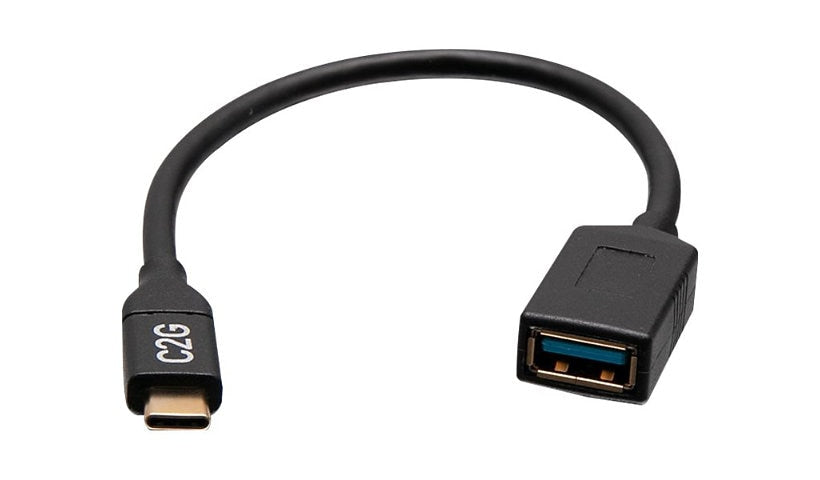 C2G USB-C (M) to USB-A (F) Adapter, 5Gbps USB 3.2 Gen 1, 6 in