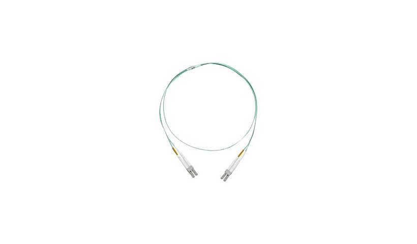 SYSTIMAX LazrSPEED 550 FEXLCLC42-MXM001 1m (3.3ft) LC to LC OM4 Multimode Duplex Fiber Patch Cord, 50/125, Riser, Aqua