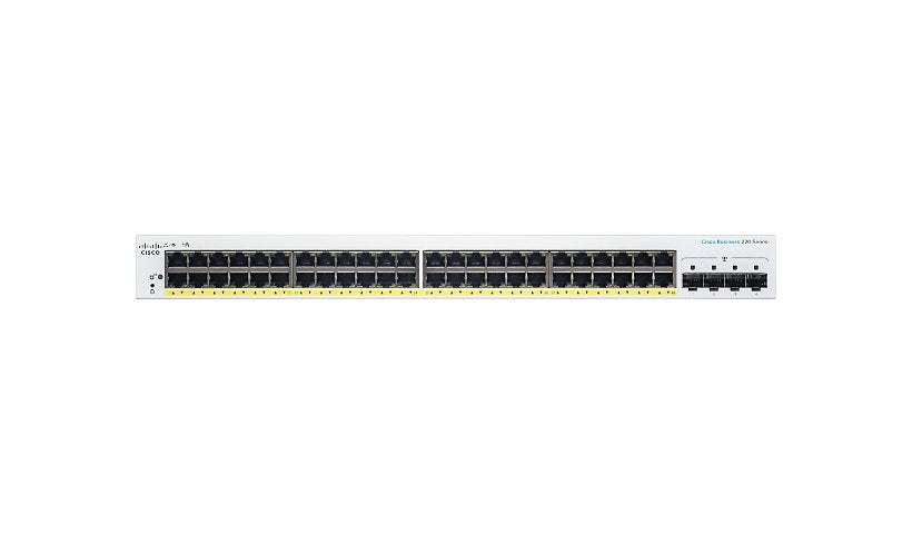 Cisco Business 220 CBS220-48P-4G 48-Port Gigabit PoE+ Smart Switch, 382W