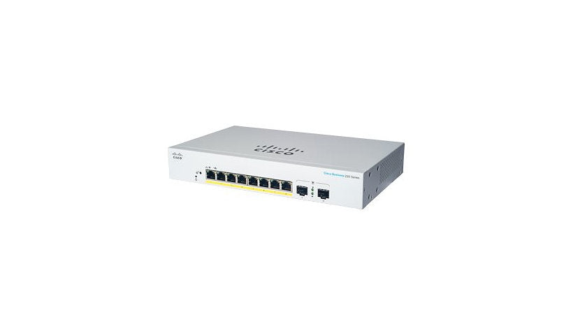 Cisco CBS220-8P-E-2G Business 220 8-Port Gigabit PoE+ Smart Switch, 2 SFP
