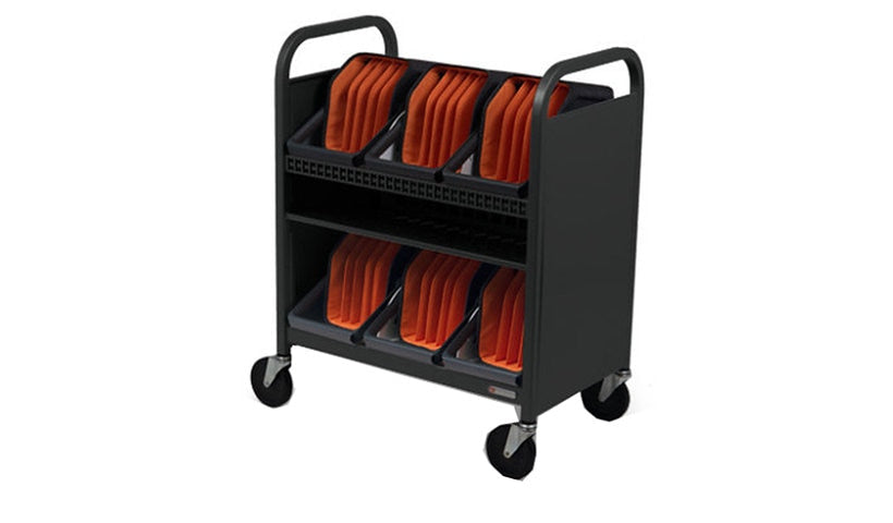 Bretford Cube Transport 30U Cart Including Caddies, TVCT30CAD-CK