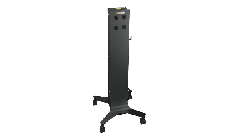 Bretford CUBE Tower Charging Tower, 8 Outlets, Charcoal, CTWR800-CK
