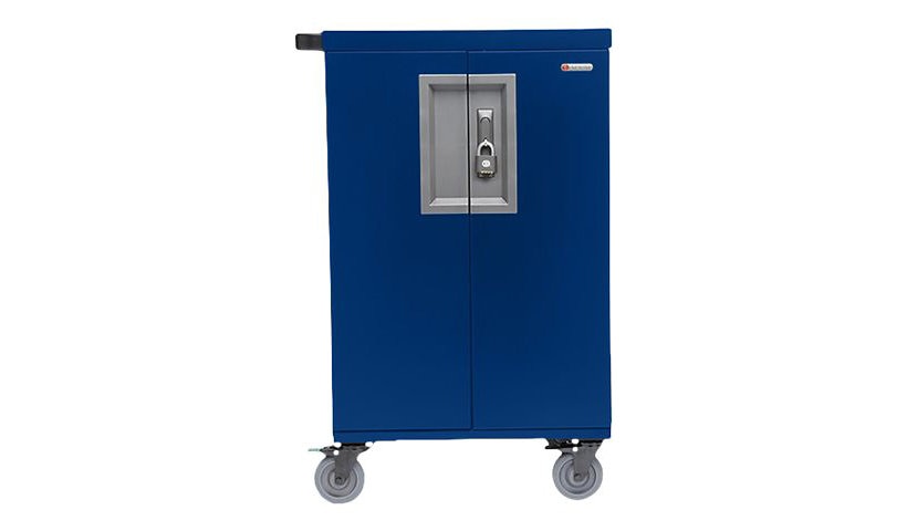 Bretford CoreX Pre-Wired USB-C Cart, 36 Devices, Royal Blue, TCOREX36USBC-RB