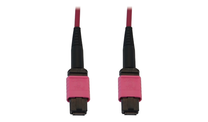 Tripp Lite (Eaton) N845B-05M-12-MG 5m (16.4ft) 12 Fiber MTP/MPO PC Female to Female OM4 Multimode Fiber Cable, 100G, 50/125, LSZH, Magenta