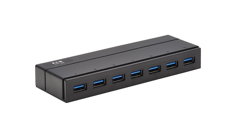 Tripp Lite 7-Port USB-A Mini Hub, 5Gbps, International Plug Adapters