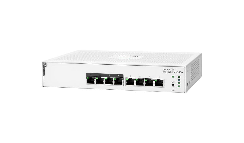 HPE Instant On 1830 JL811A 8G 4p Class 4 PoE 65W Smart Switch