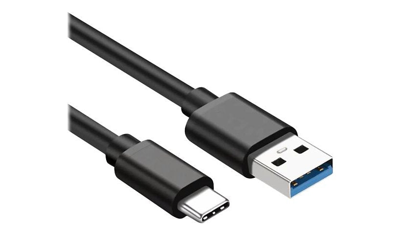 B3E USB-A to USB-C Cable, Male/Male, Black, 6 ft
