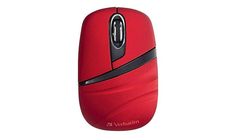 Verbatim 70706 Commuter Series Wireless Mini Travel Mouse Red 1 Year