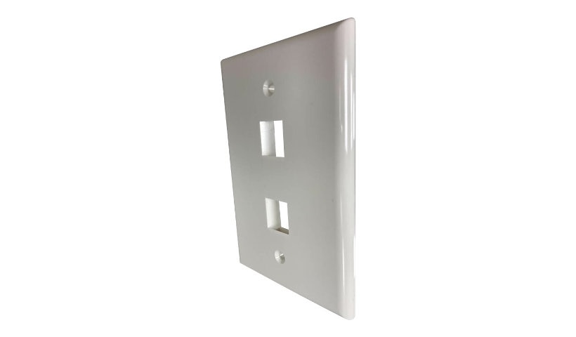Eaton Tripp Lite 2-Port Single-Gang Keystone Wall Plate, Antibacterial, Ivory Gloss, TAA Compliant, N042AB-002-IVG