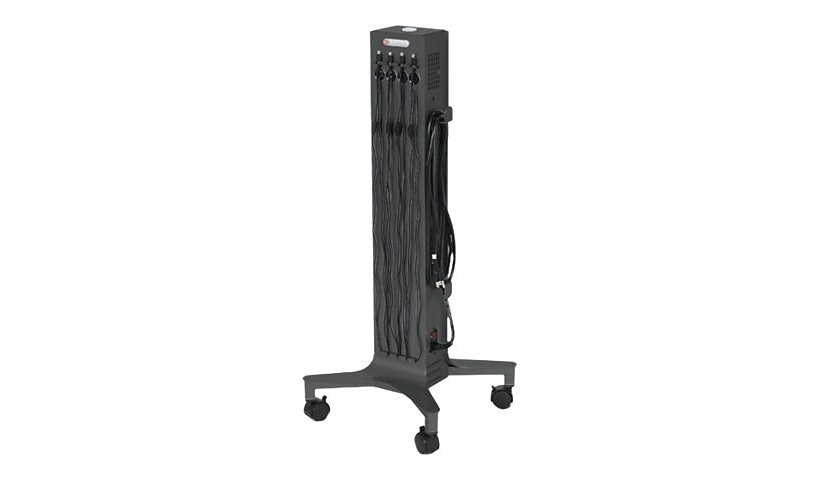 Bretford CUBE Tower Pre-Wired 8-Port USB-C Charging Tower, 65W, CTWR800USBC-CK