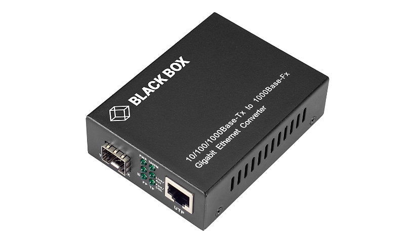 Black Box Pure Networking Gigabit Media Converter, RJ-45 to SFP Slot, up to 80km, LGC210A-R2