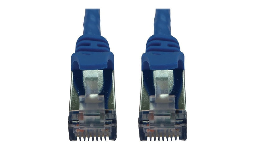 Tripp Lite N262-S01-BL Cat6a 10G Slim Shielded Snagless Patch Cable 1 ft Blue