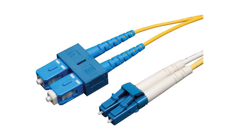 Tripp Lite (Eaton) N366-02M 2m (6.6ft) LC to SC Single Mode Duplex Fiber Patch Cable, 9/125, PVC, OFNR, Yellow