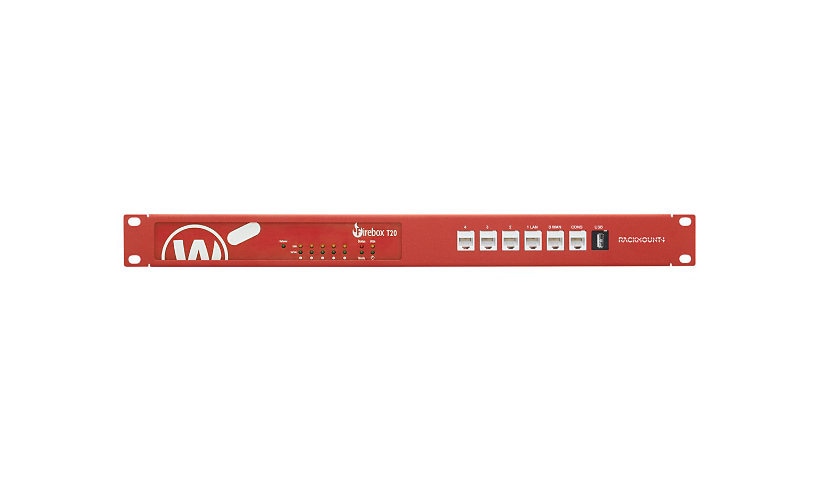 Rackmount.IT RM-WG-T6 Rack Kit for WatchGuard Firebox T20, Red, 1U