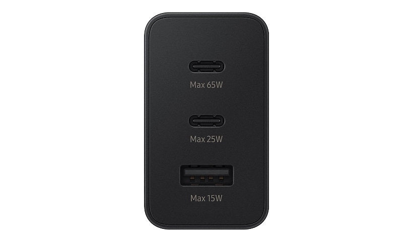 Samsung EP-T6530 65W Charger 2 USB-C 1 USB-A Black EP-T6530NBEGUS