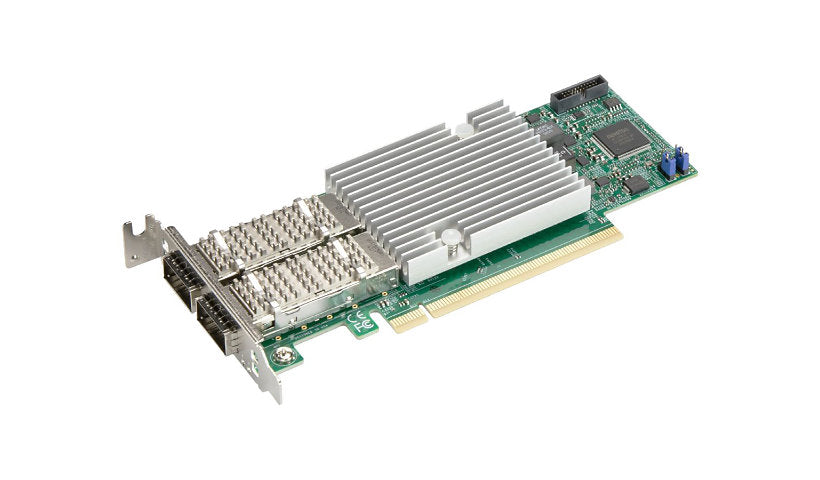 Supermicro AOC-S100G-B2C Dual Port 100GbE QSFP28 PCIe 4.0 x16 NIC, Broadcom