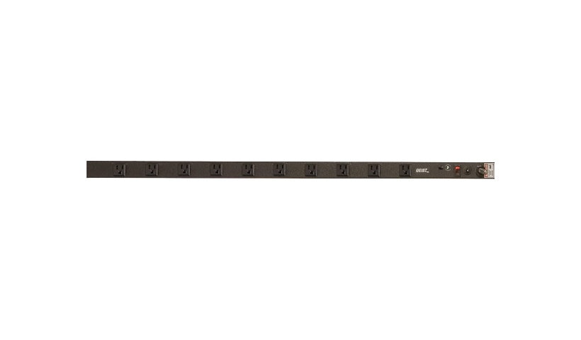 Geist 28038VH Basic Vertical Rack PDU 10 ft Cord 1.4 kW 120V 15A TAA 5 Year