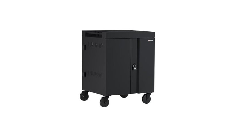 Bretford Cube TVC32 Pre-Wired USB-C Cart, 32 Devices, Black, TVC32USBC-BP
