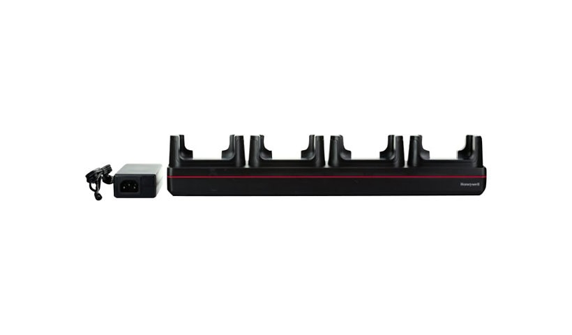 Honeywell CT40 4-Bay Booted Charge Base with Power Supply, CT40-CB-UVB-0