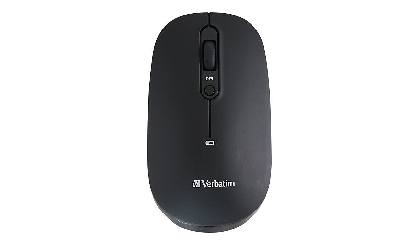 Verbatim 70750 Multi Device Rechargeable Wireless Mouse Bluetooth 2.4GHz 1 Year