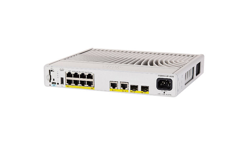 Cisco Catalyst C9200CX-8P-2X2G-E Compact 8-Port PoE+ Switch, 240W