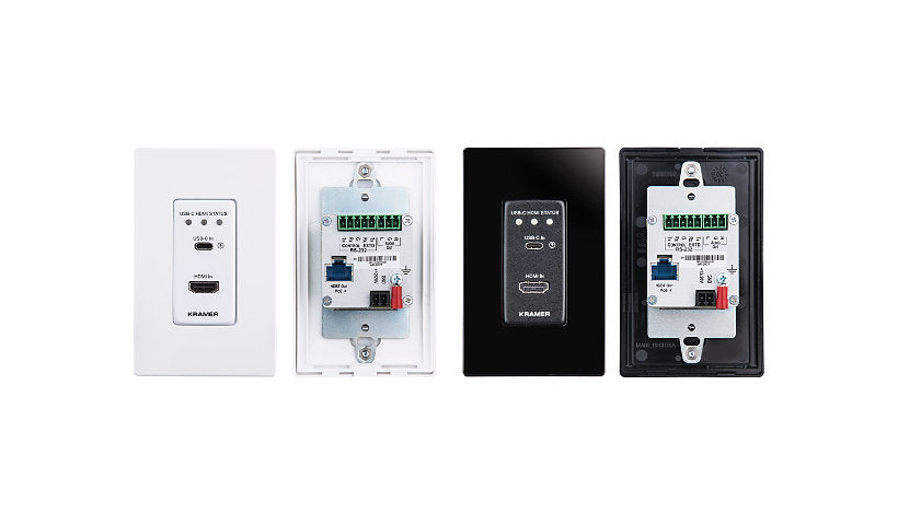 Kramer WP-20CT/US-D(W/B) WP-20CT 2x1 HDBaseT Auto-Switching Wall Plate