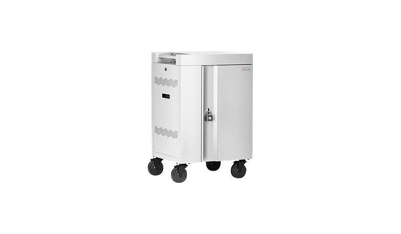 Bretford Cube Mini Pre-Wired USB-C Cart, 24 Devices, White, TVCM24USBC-AW