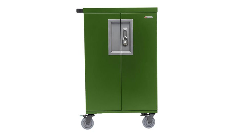 Bretford CoreX Pre-Wired USB-C Cart, 36 Devices, Grass, TCOREX36USBC-GRA