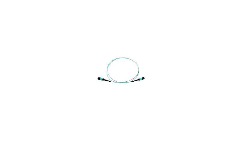 Axiom MPOFFOM44M-AX 4m (13.1ft) MPO Female to MPO Female 12 Fiber OM4 Multimode Fiber Cable, 50/125, Riser, Aqua
