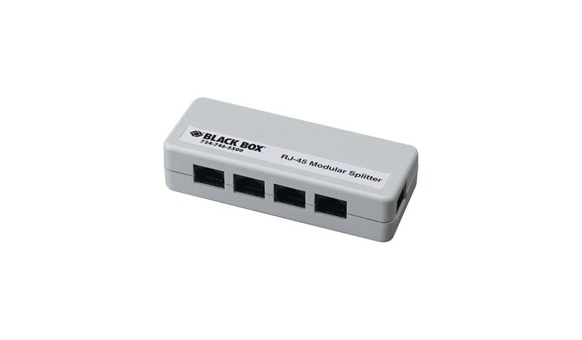Black Box FM800-R2 Modular RJ45 Splitter 1 to 4 Jacks Lifetime Warranty