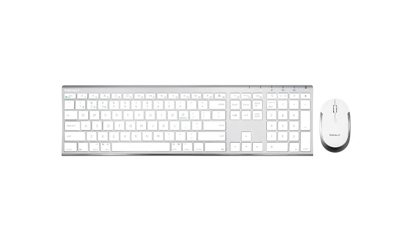 Macally ACEBTKEYSGCB Bluetooth Keyboard and Mouse Set for Mac 110 Keys