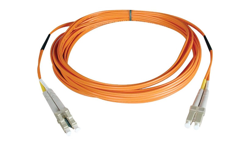 Eaton Tripp Lite 25m (82ft) LC to LC Multimode Duplex Fiber Patch Cable, 50/125, PVC, Orange, N520-25M