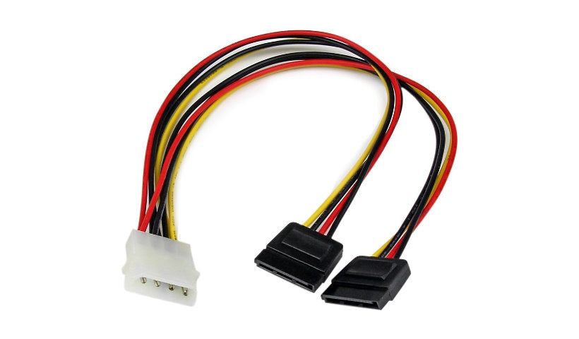 StarTech.com PYO2LP4SATA LP4 to 2x SATA Power Y Cable Adapter 12 in 2 Year