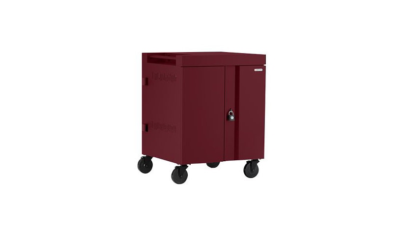 Bretford Cube AC Charging Cart, 36 Devices, Maroon, TVC36PAC-MA