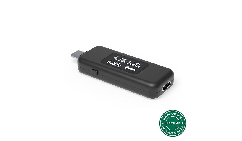 Plugable USBC-VAMETER3 USB-C Power Meter, Inline Tester up to 240W, OLED