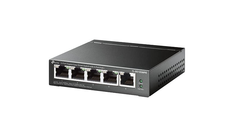 TP-Link TL-SG105MPE 5-Port Gigabit Easy Smart Switch, 4 PoE+, 120W