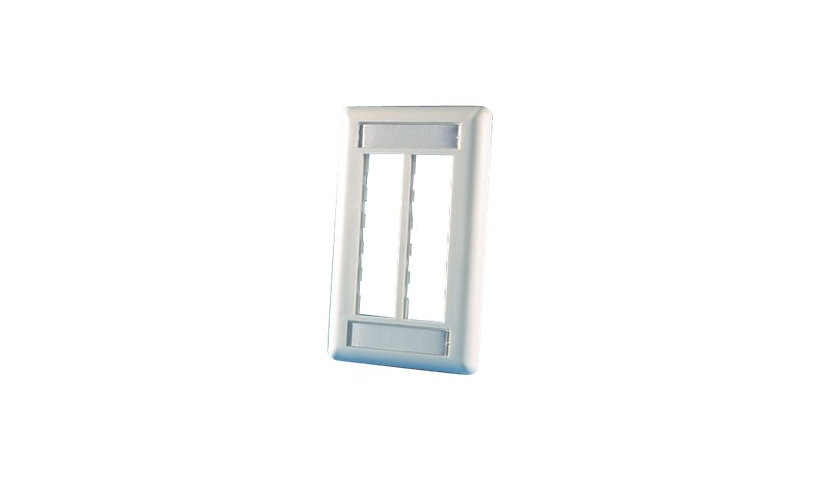 Ortronics 40300545-88 TracJack 6-Port Single-Gang Faceplate Cloud White