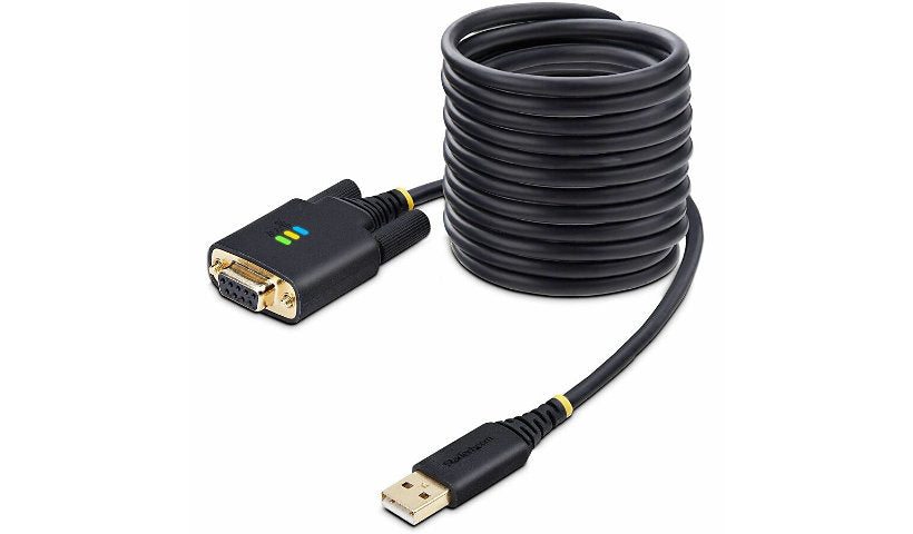 StarTech.com 1P10FFCN-USB-SERIAL USB-A to Null Modem RS232 Cable 10 ft 2 Year